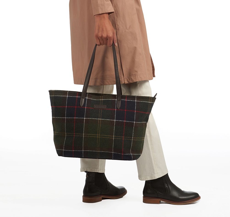 Women's Barbour Tasche Witford Tartan Tote Bags Multicolor | DTXGAV-729