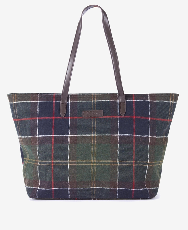 Women\'s Barbour Tasche Witford Tartan Tote Bags Multicolor | DTXGAV-729