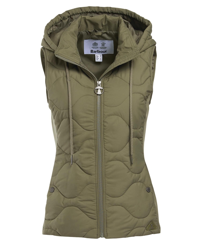 Women's Barbour Thrift Quilted Sweatshirts Olive | ZQICNA-654