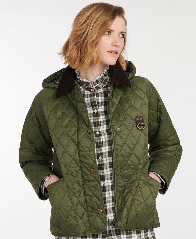 Women's Barbour Tobymory Quilted Jackets Green | TACNDZ-952