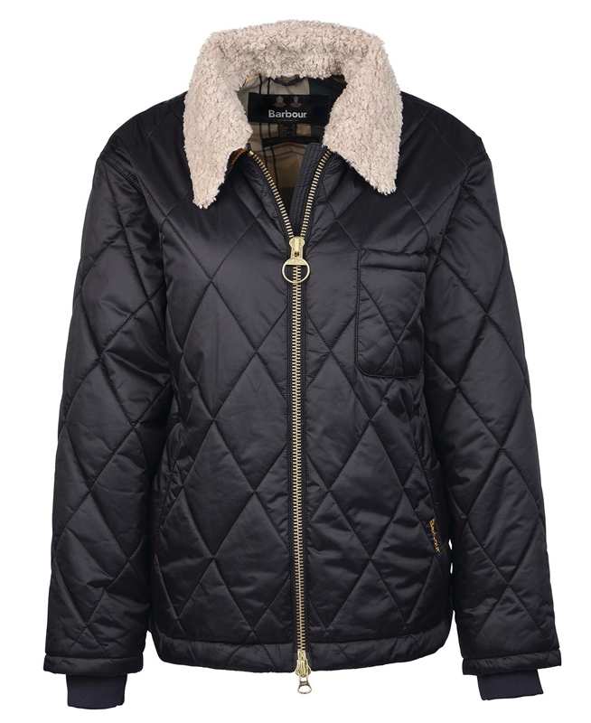 Women's Barbour Vaila Quilted Jackets Black | THQICS-156