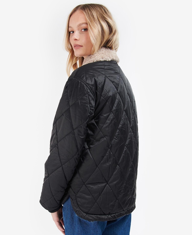 Women's Barbour Vaila Quilted Jackets Black | THQICS-156