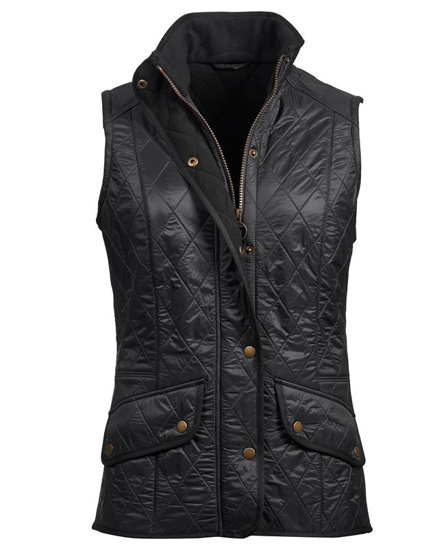 Women's Barbour Weste Cavalry Vest Black | ZLFDNH-823