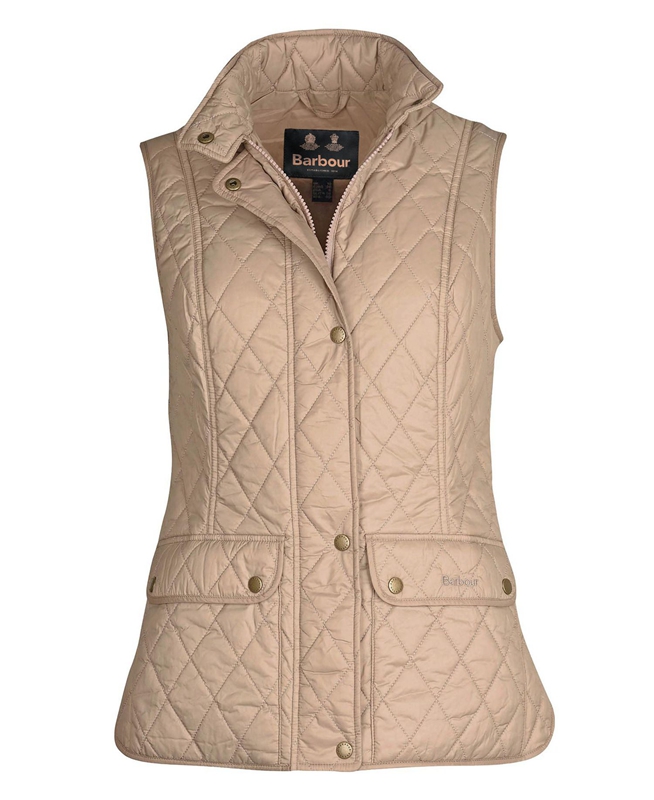 Women's Barbour Weste Otterburn Vest Beige | ZYIVXD-791