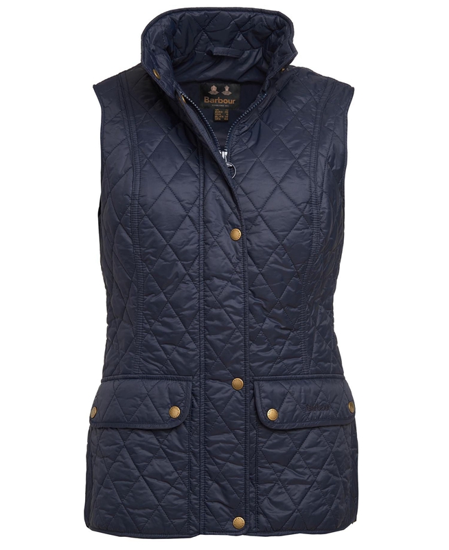 Women's Barbour Weste Otterburn Vest Navy | WAYHNP-958