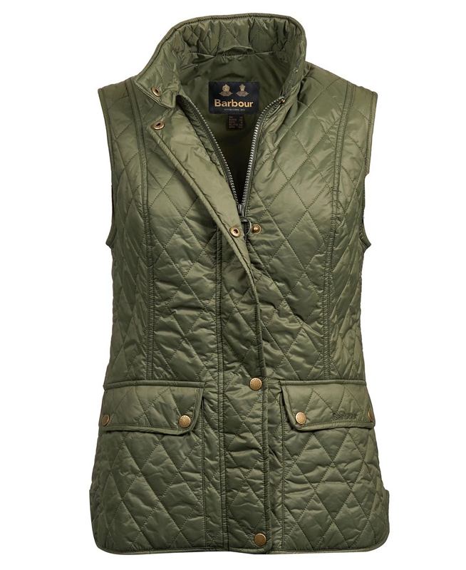 Women's Barbour Weste Otterburn Vest Olive | ZBCAPI-049