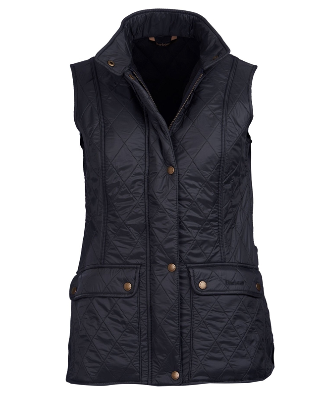 Women's Barbour Weste Wray Vest Black | UWNYJQ-974