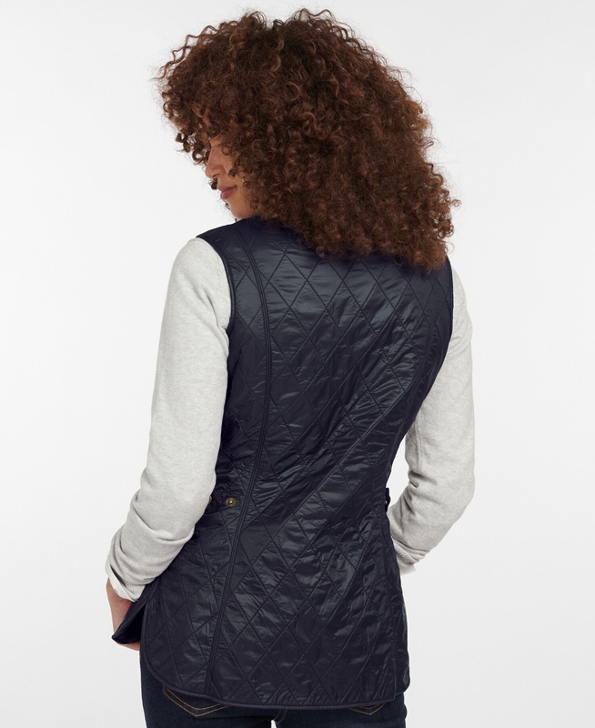 Women's Barbour Weste Wray Vest Black | UWNYJQ-974