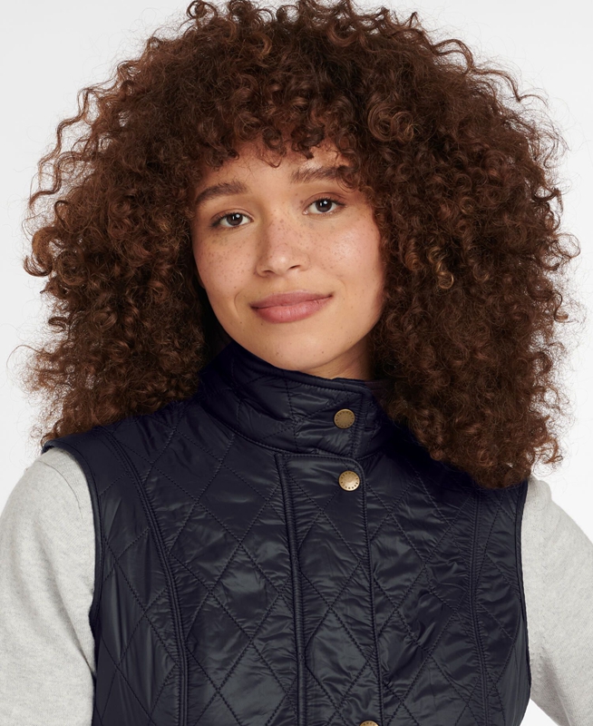 Women's Barbour Weste Wray Vest Black | UWNYJQ-974