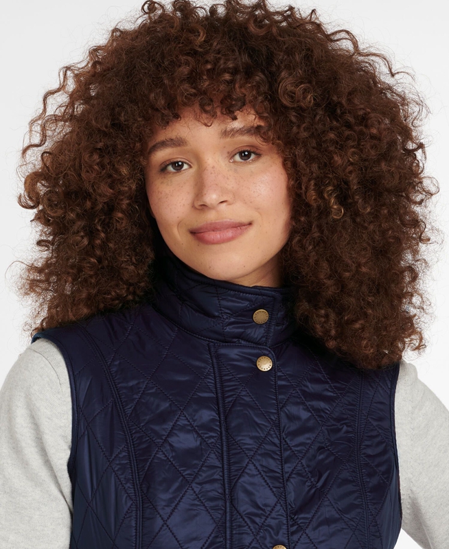 Women's Barbour Weste Wray Vest Blue | DCPTIW-231