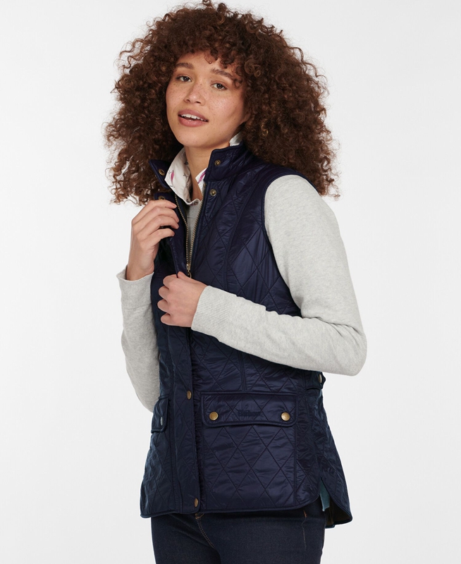 Women\'s Barbour Weste Wray Vest Blue | DCPTIW-231