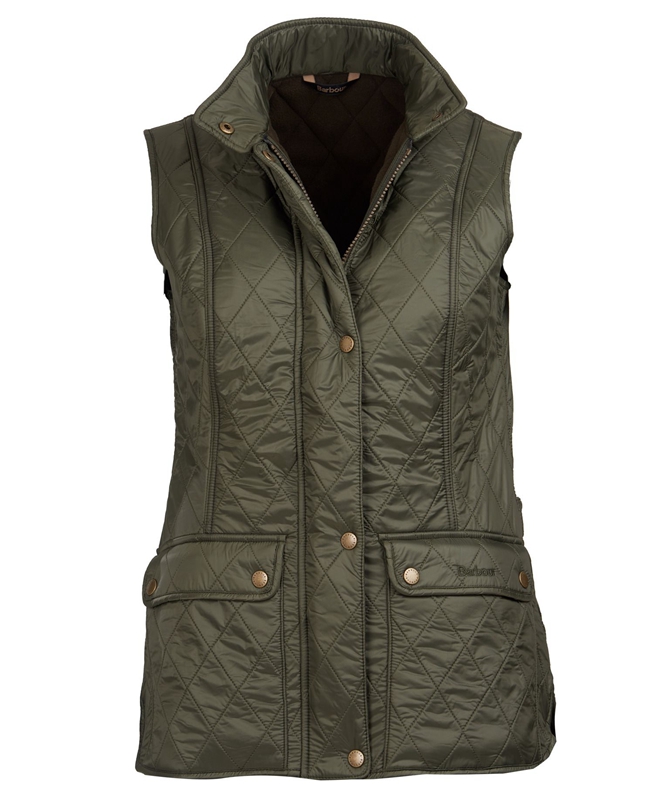 Women's Barbour Weste Wray Vest Green | HKRLNV-973