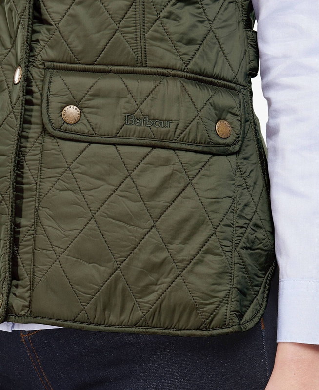 Women's Barbour Weste Wray Vest Green | HKRLNV-973