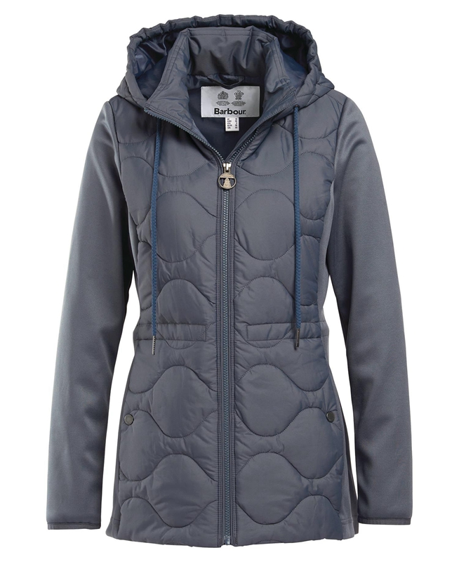 Women's Barbour Willowherb Quilted Sweatshirts Grey | NXBRWA-723