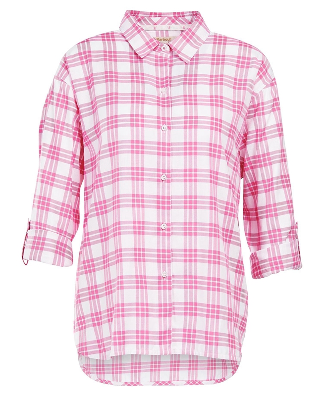 Women's Barbour Willowherb Shirts Pink | QBIDOX-143