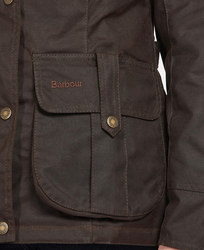 Women's Barbour Winter Defence Waxed Jackets Brown | CXBREG-149