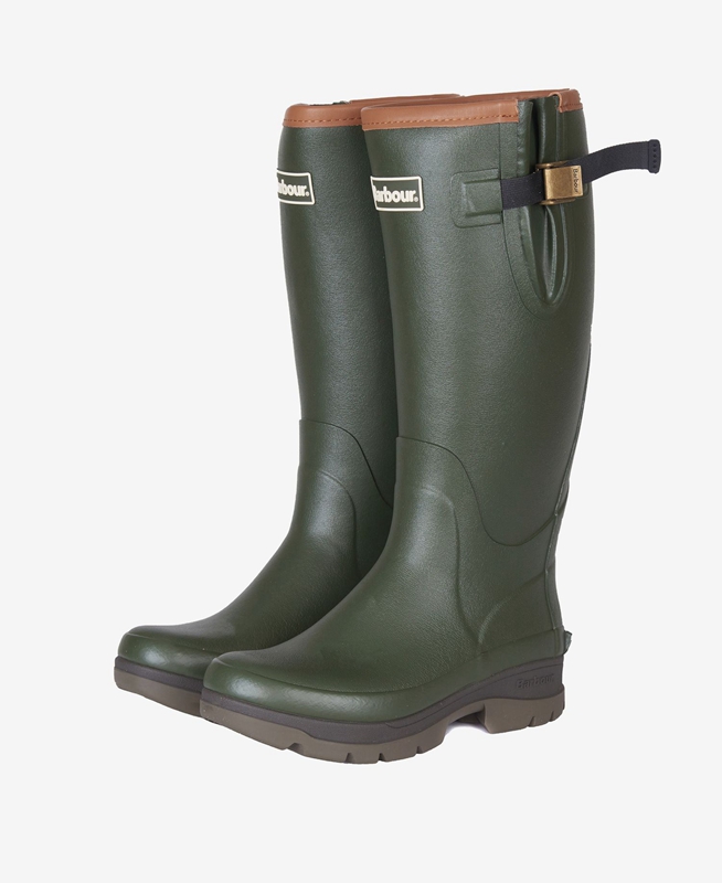 Women's Barbour Womens Tempest Boots Olive | SLWCRV-810