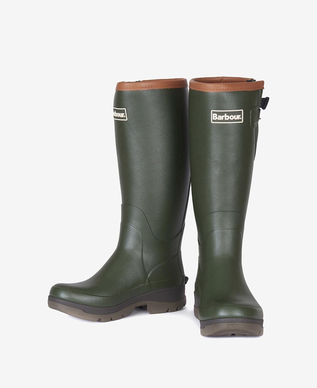 Women's Barbour Womens Tempest Boots Olive | SLWCRV-810