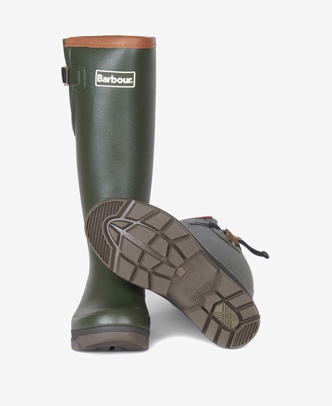 Women's Barbour Womens Tempest Boots Olive | SLWCRV-810