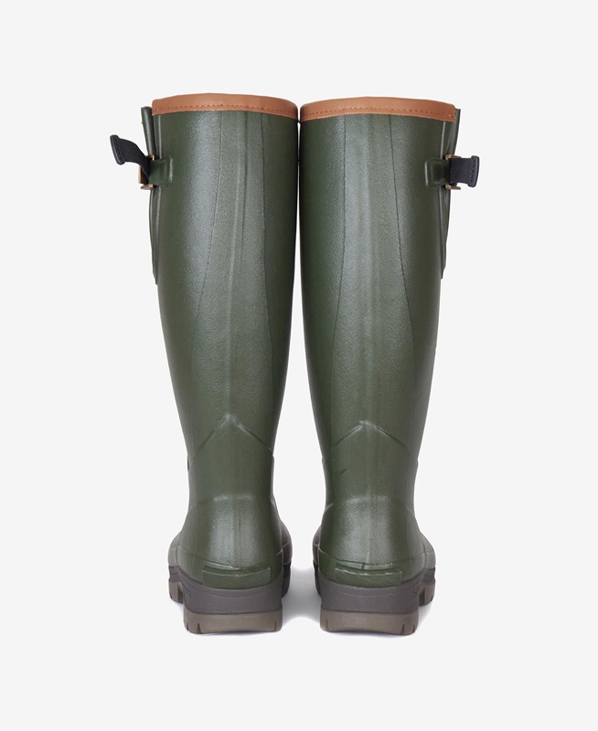 Women's Barbour Womens Tempest Boots Olive | SLWCRV-810