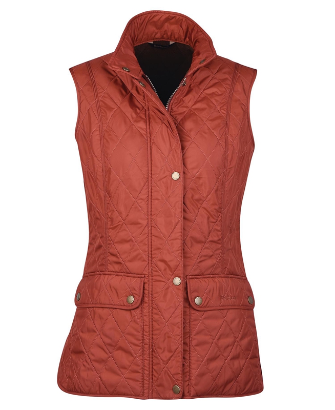 Women's Barbour Wray Vest Red | FQVRES-075