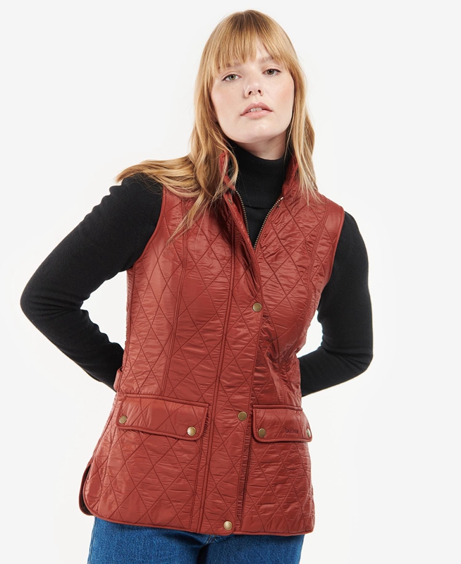 Women's Barbour Wray Vest Red | FQVRES-075