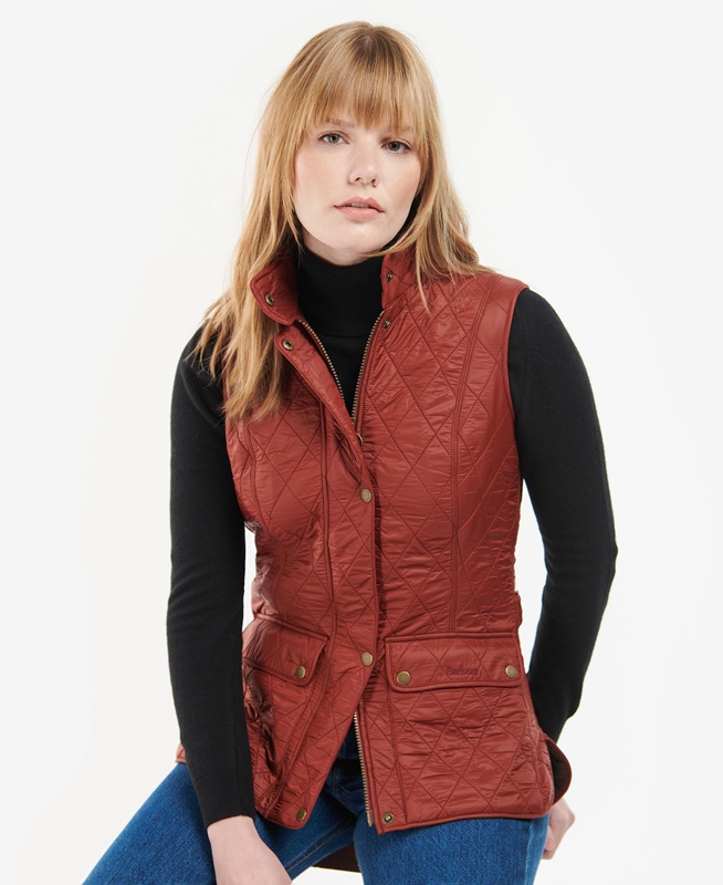 Women\'s Barbour Wray Vest Red | FQVRES-075