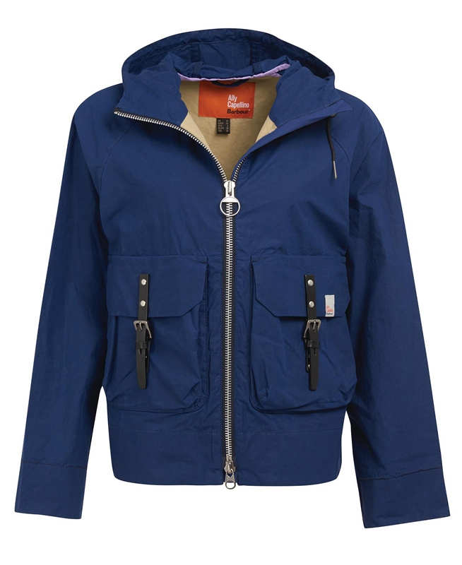 Women's Barbour x Ally Capellino Tip Casual Jackets Navy | EQUAZD-672